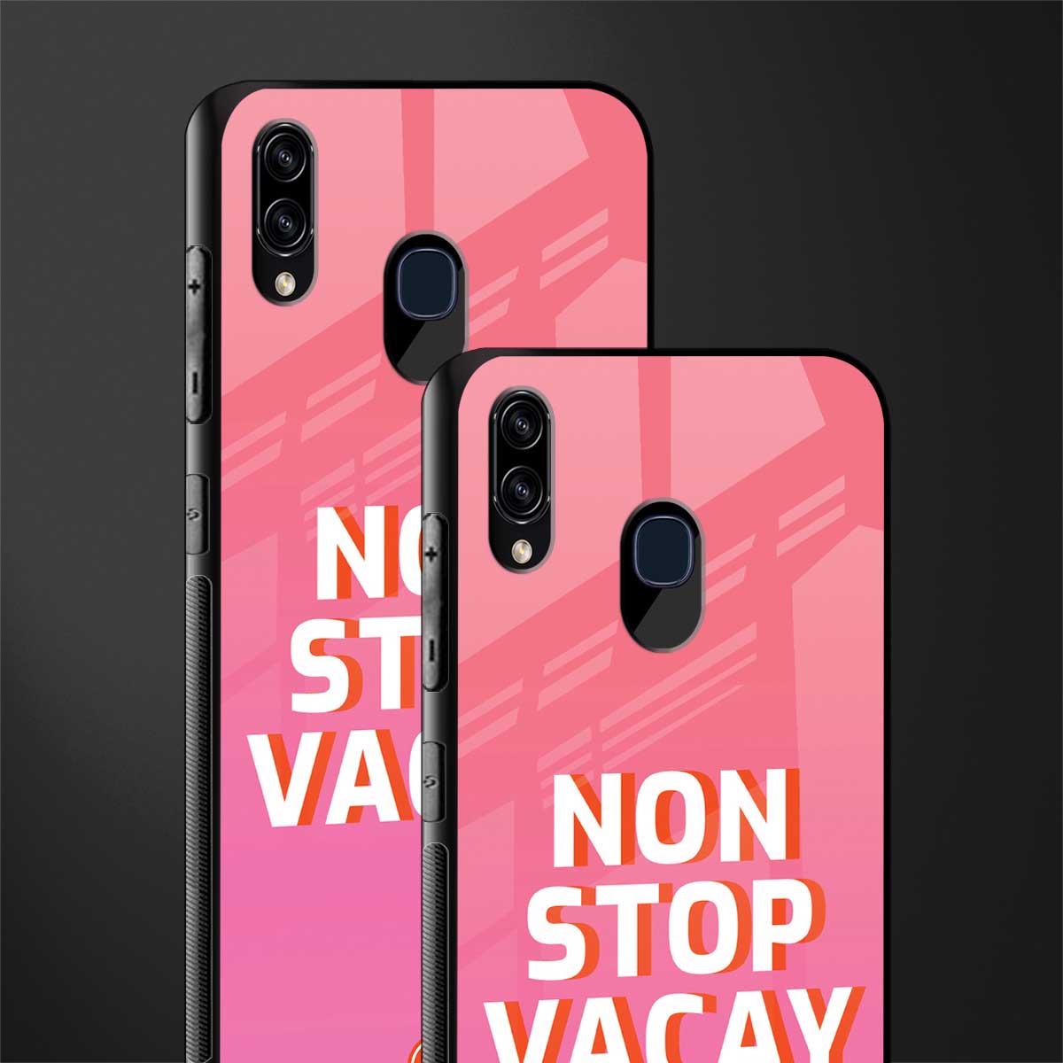 non stop vacay glass case for samsung galaxy a30 image-2