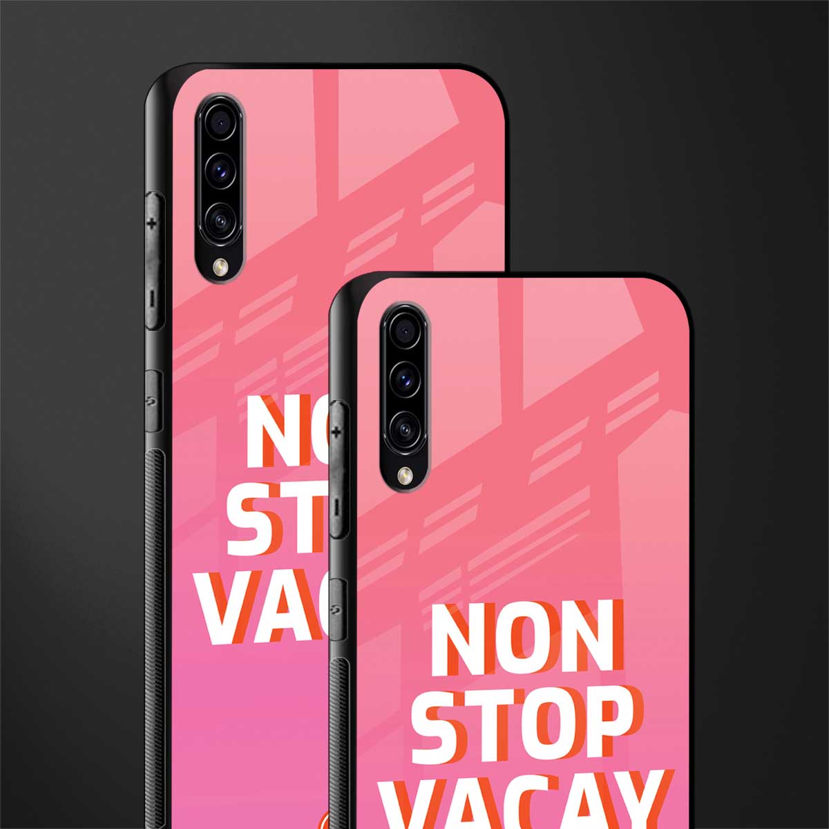 non stop vacay glass case for samsung galaxy a70 image-2
