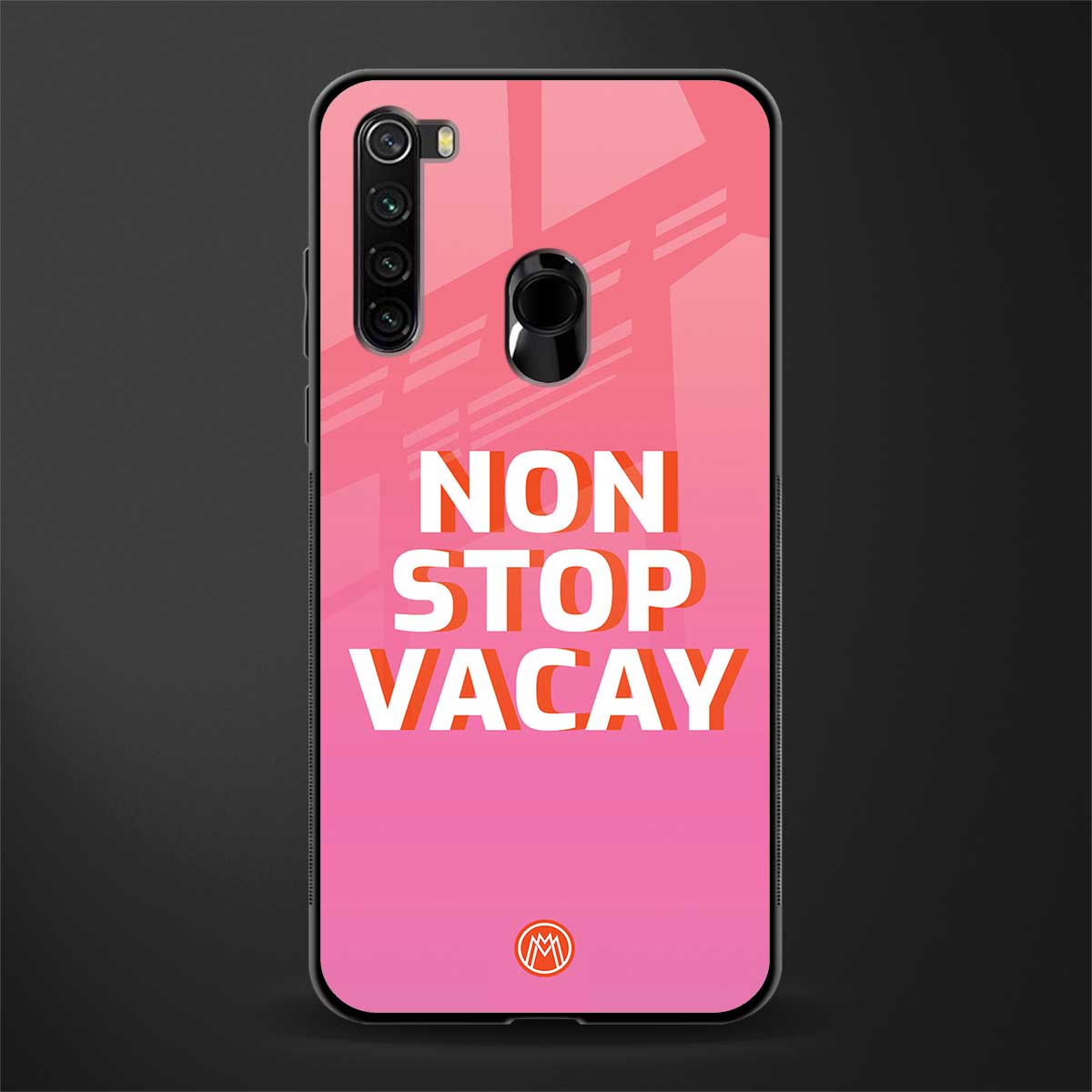 non stop vacay glass case for redmi note 8 image