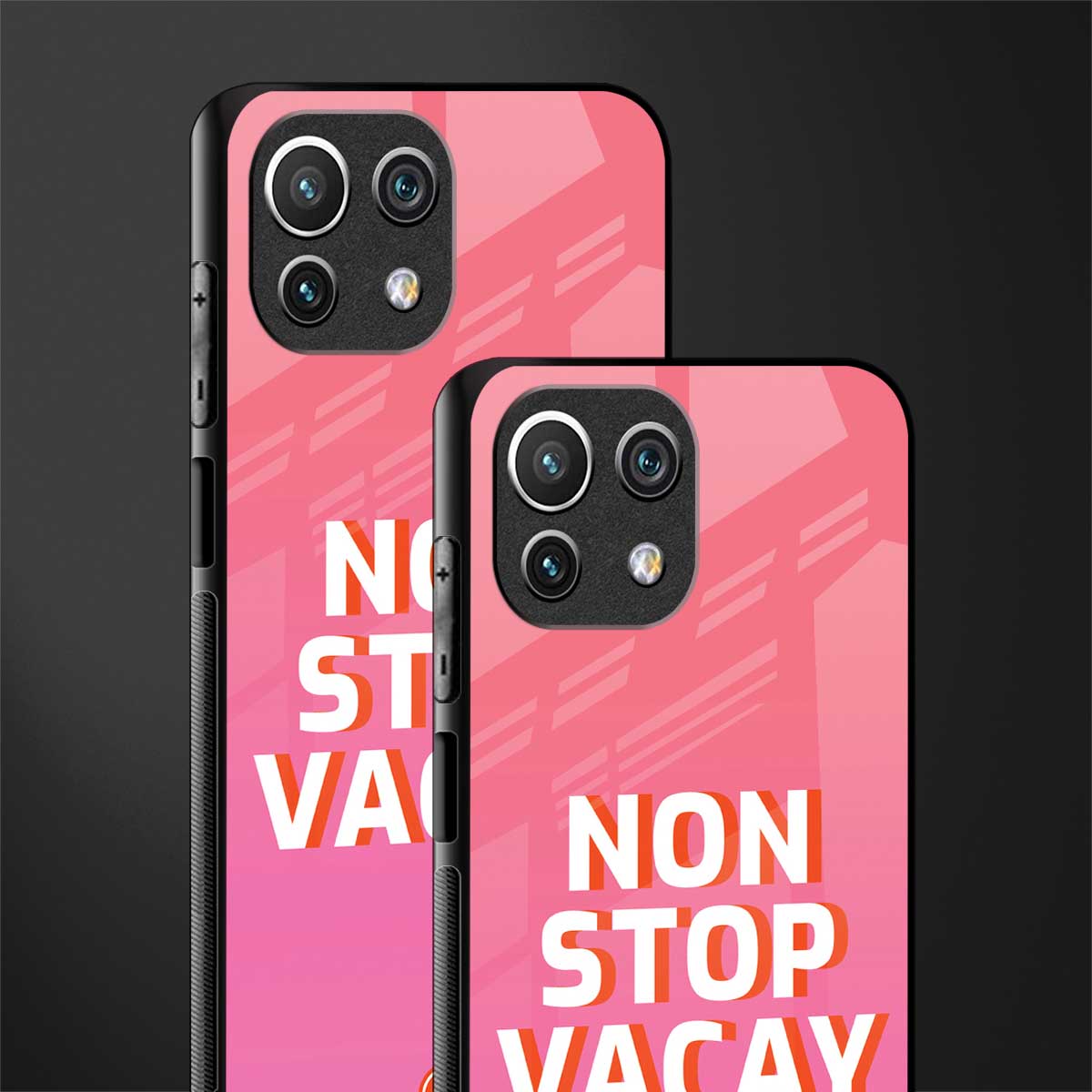 non stop vacay glass case for mi 11 lite image-2