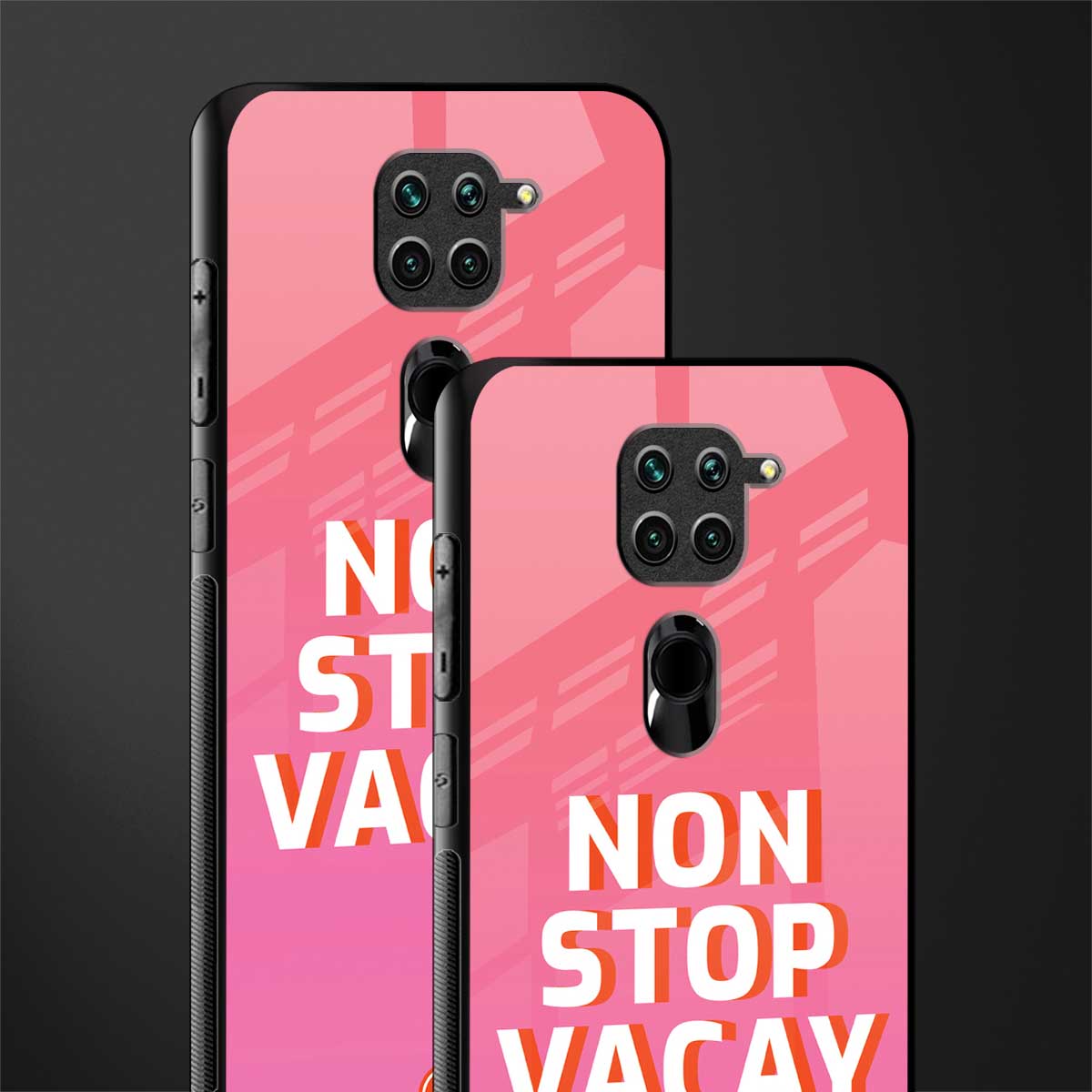 non stop vacay glass case for redmi note 9 image-2