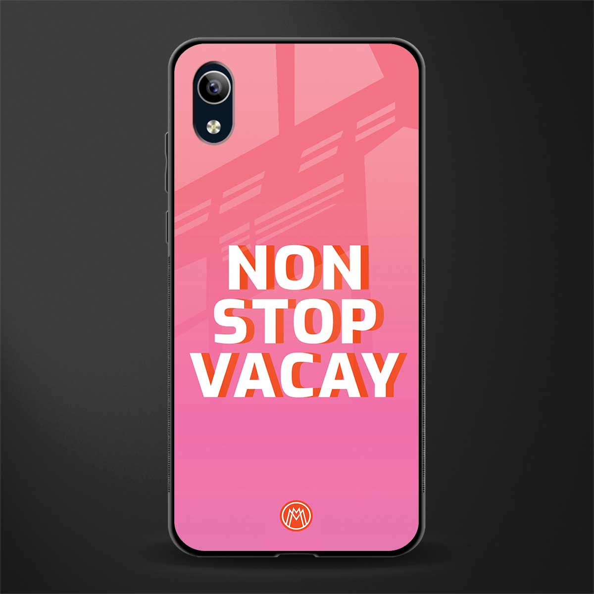 non stop vacay glass case for vivo y1s without fingerprint image