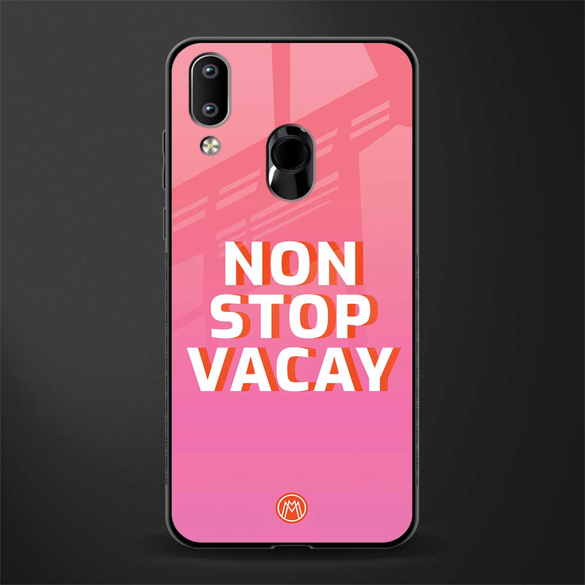 non stop vacay glass case for vivo y91 image