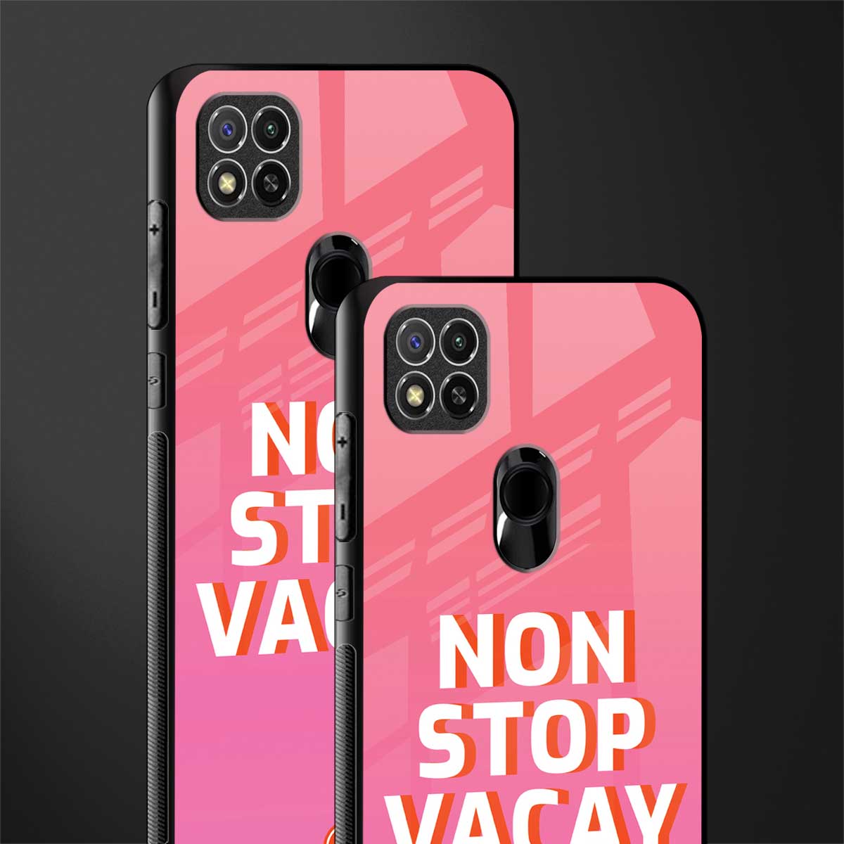 non stop vacay glass case for redmi 9 image-2