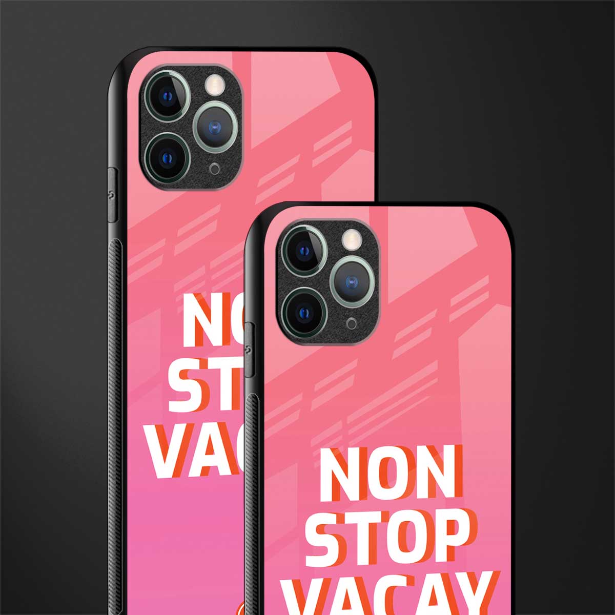 non stop vacay glass case for iphone 11 pro image-2