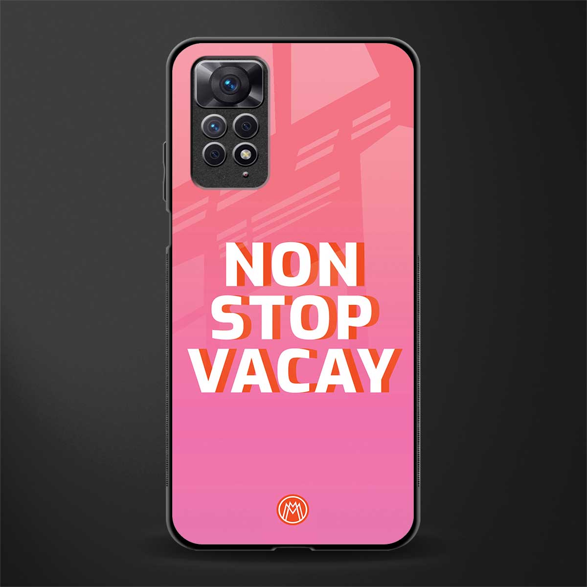 non stop vacay back phone cover | glass case for redmi note 11 pro plus 4g/5g