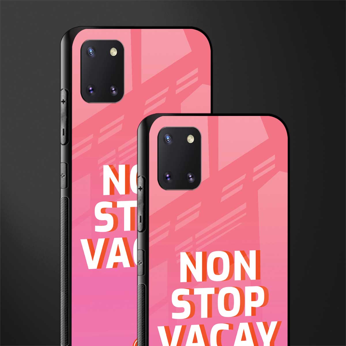 non stop vacay glass case for samsung a81 image-2