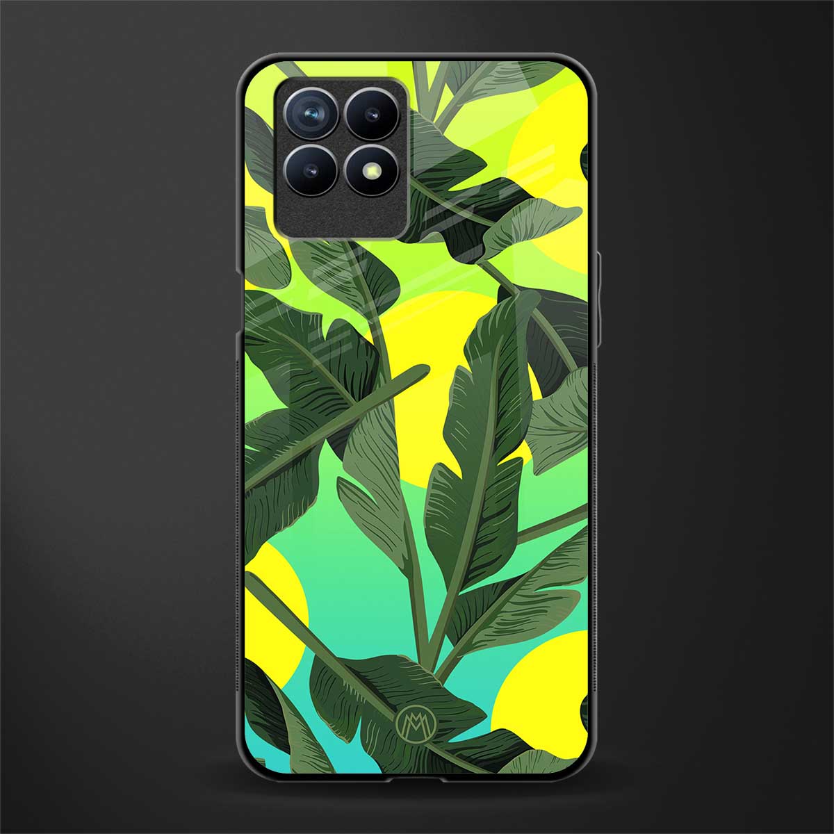 nostalgic floral glass case for realme 8i image