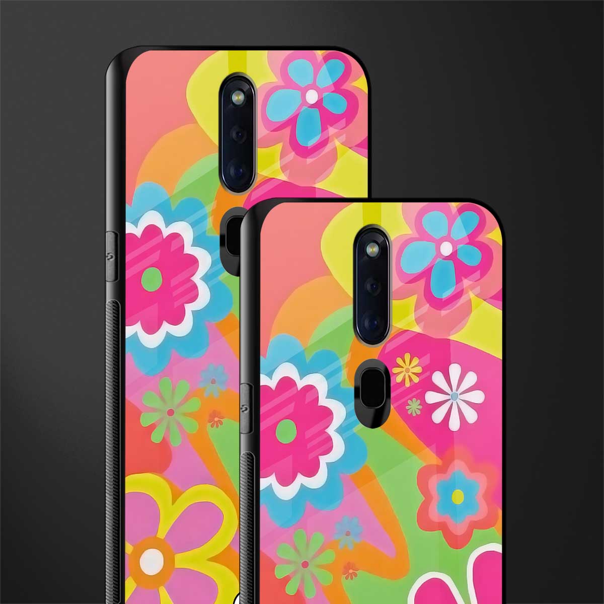 nostalgic wildflower y2k glass case for oppo f11 pro image-2