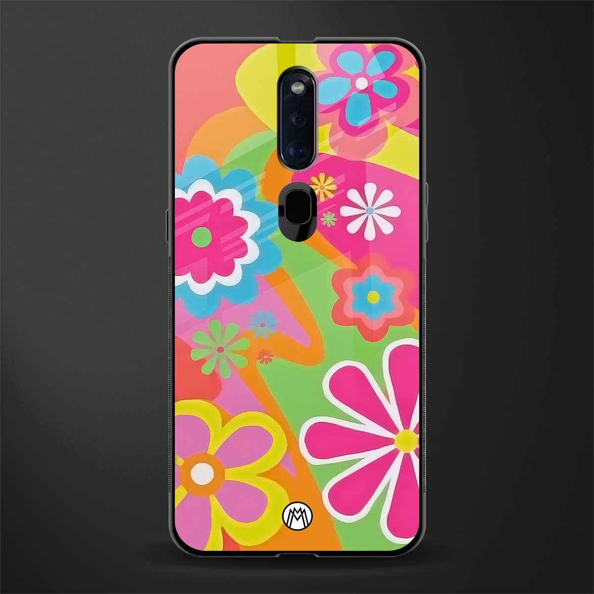 nostalgic wildflower y2k glass case for oppo f11 pro image