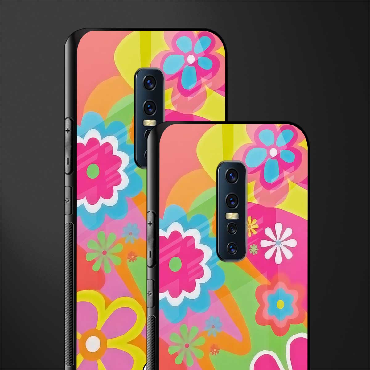 nostalgic wildflower y2k glass case for vivo v17 pro image-2
