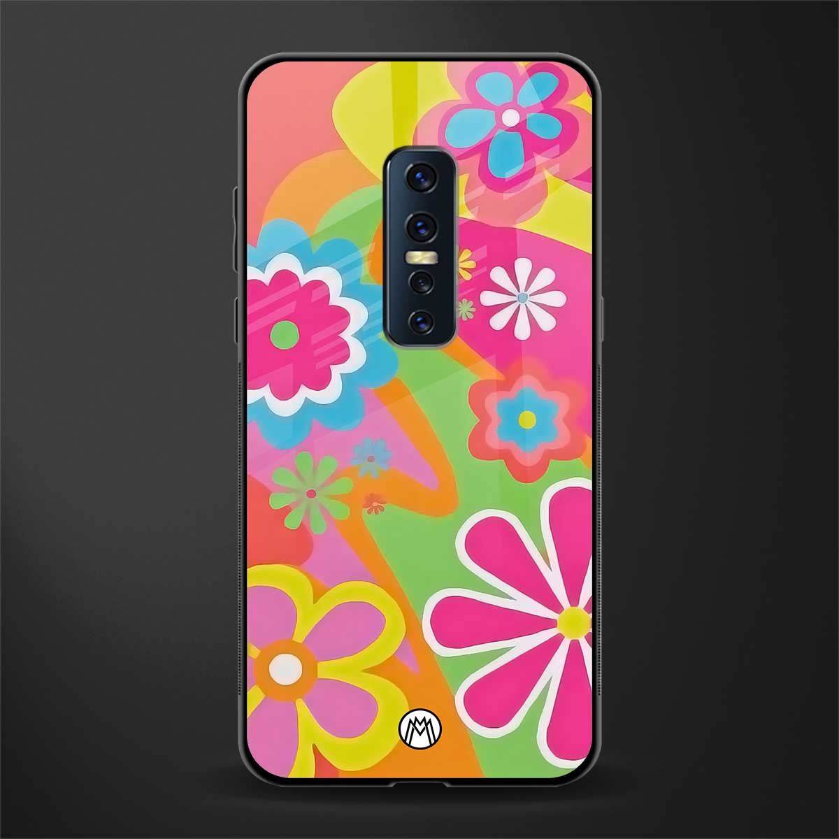 nostalgic wildflower y2k glass case for vivo v17 pro image