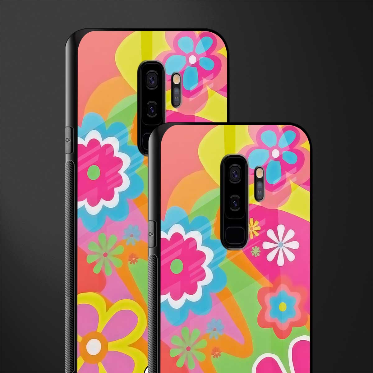 nostalgic wildflower y2k glass case for samsung galaxy s9 plus image-2