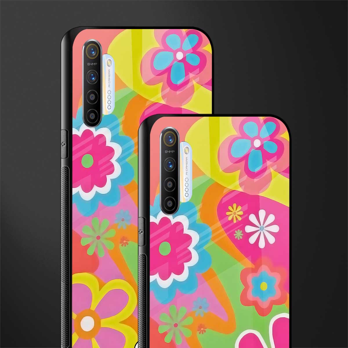 nostalgic wildflower y2k glass case for realme x2 image-2