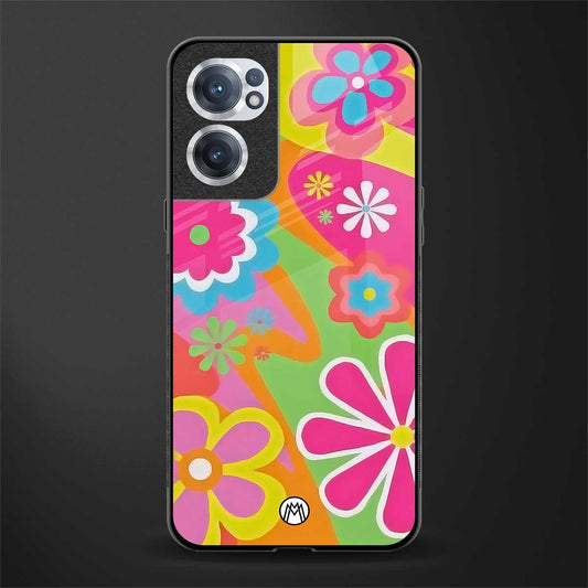 nostalgic wildflower y2k glass case for oneplus nord ce 2 5g image