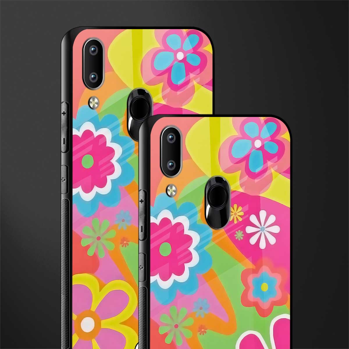 nostalgic wildflower y2k glass case for vivo y91 image-2