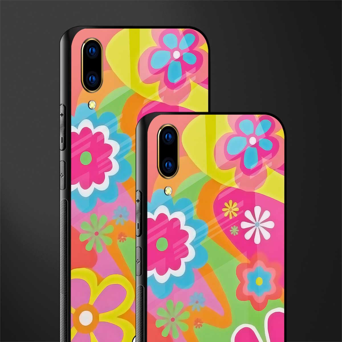 nostalgic wildflower y2k glass case for vivo v11 pro image-2