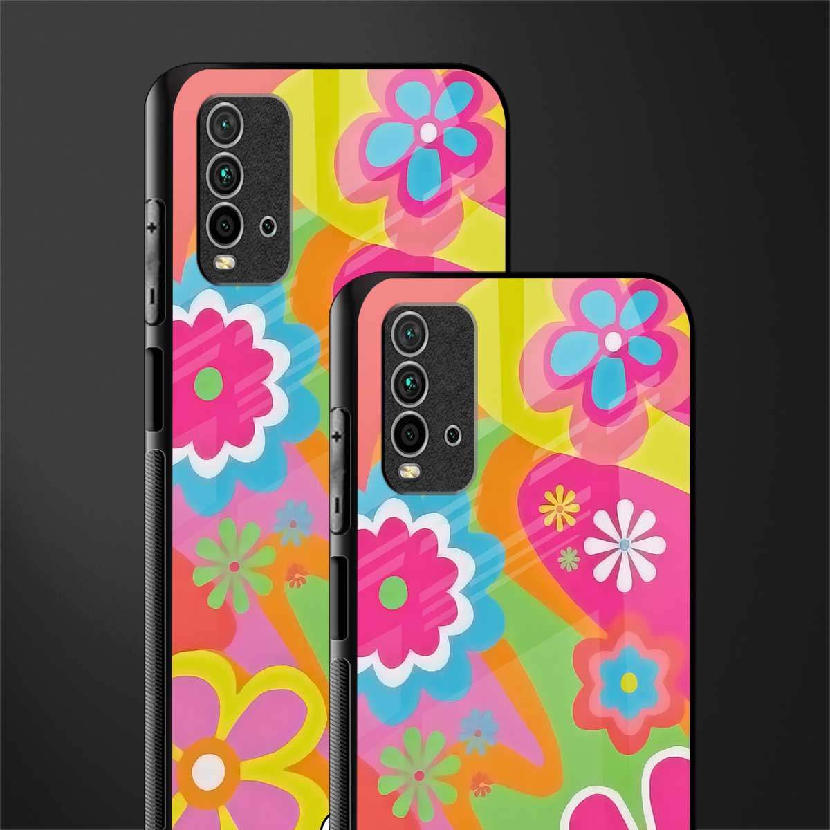 nostalgic wildflower y2k glass case for redmi 9 power image-2