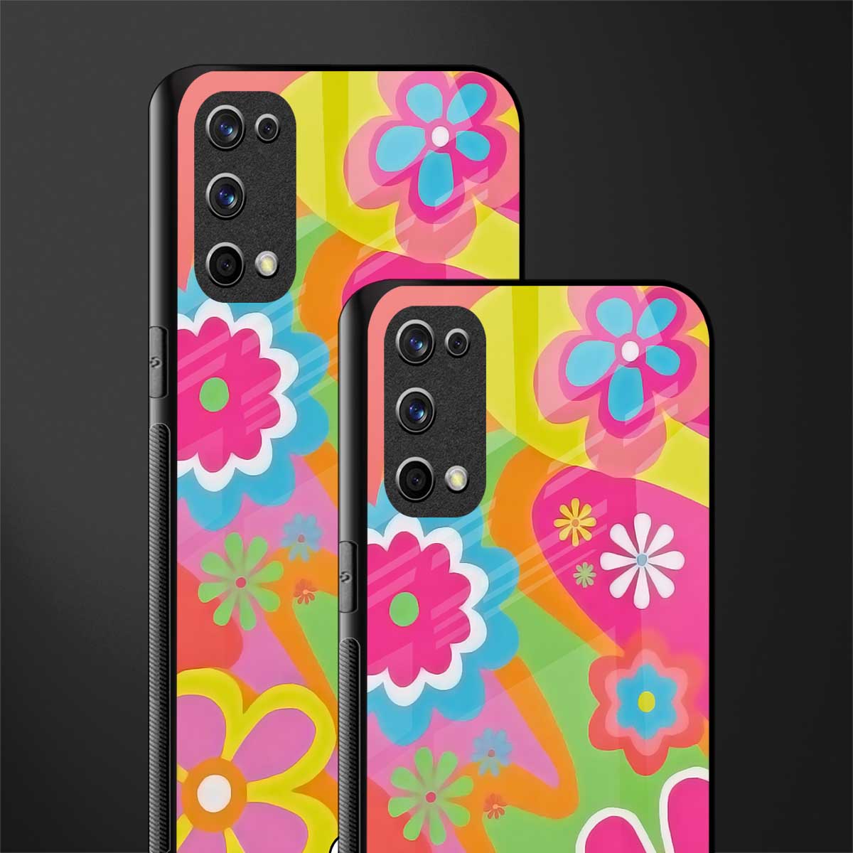 nostalgic wildflower y2k glass case for realme x7 pro image-2