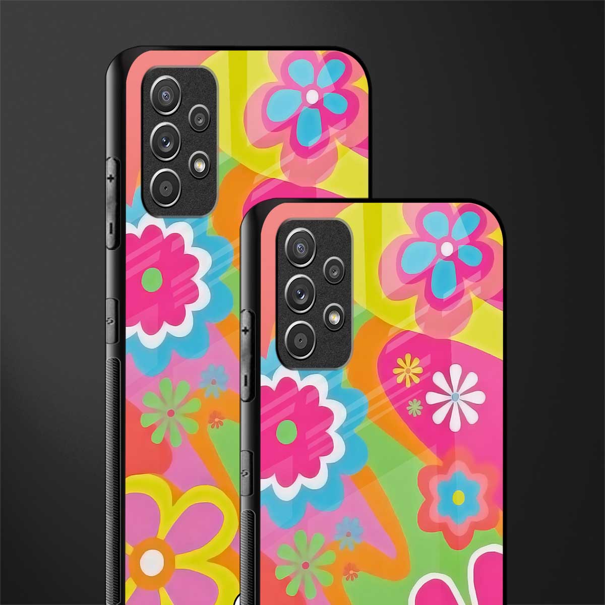 nostalgic wildflower y2k glass case for samsung galaxy a32 4g image-2