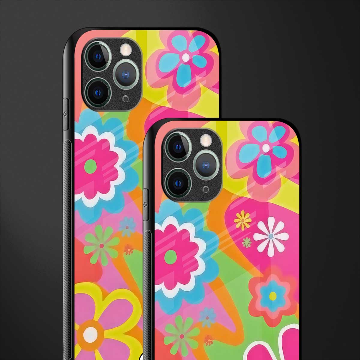 nostalgic wildflower y2k glass case for iphone 11 pro image-2