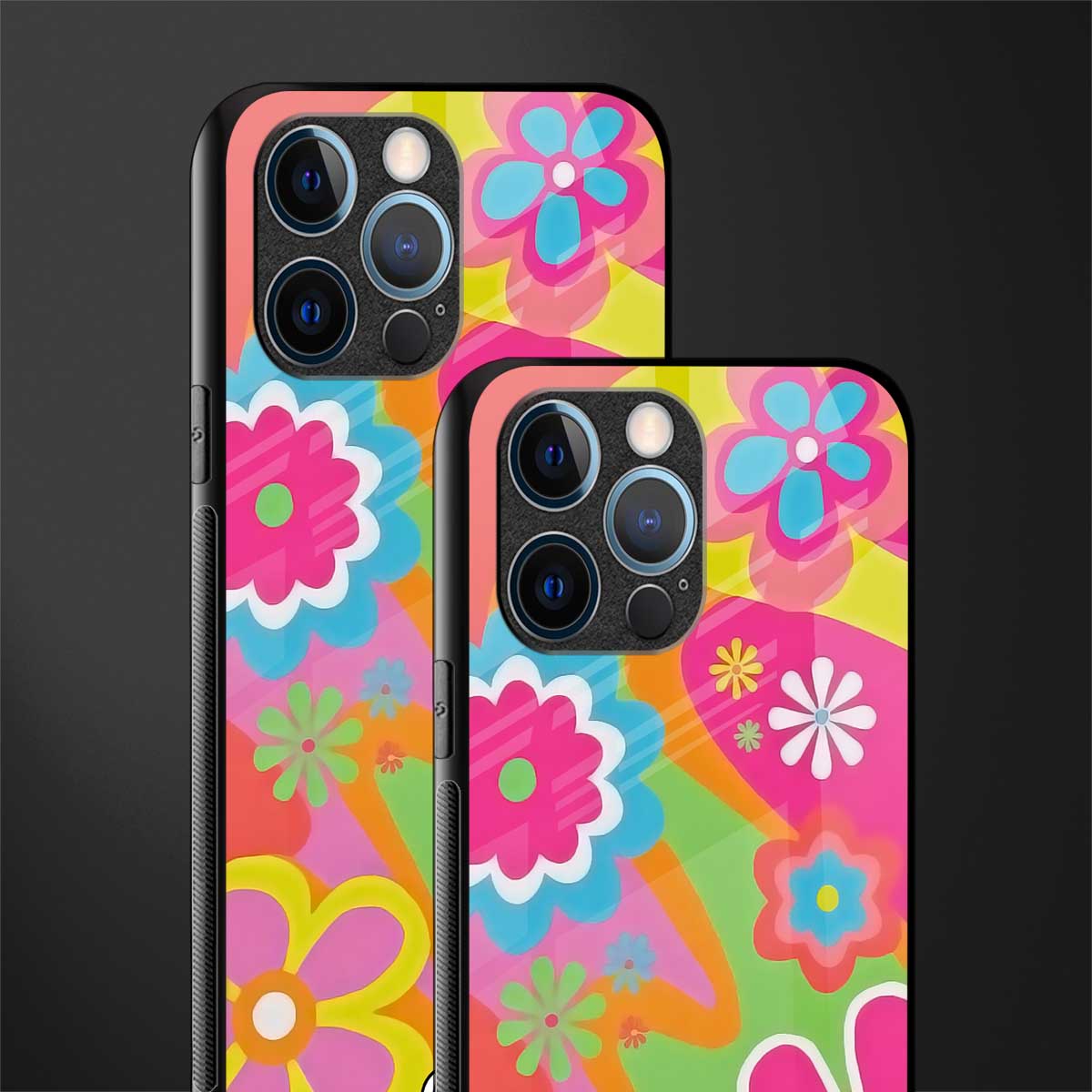 nostalgic wildflower y2k glass case for iphone 12 pro image-2
