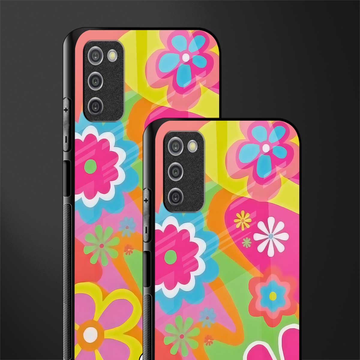 nostalgic wildflower y2k glass case for samsung galaxy a03s image-2