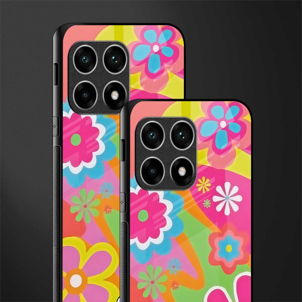 nostalgic wildflower y2k glass case for oneplus 10 pro 5g image-2