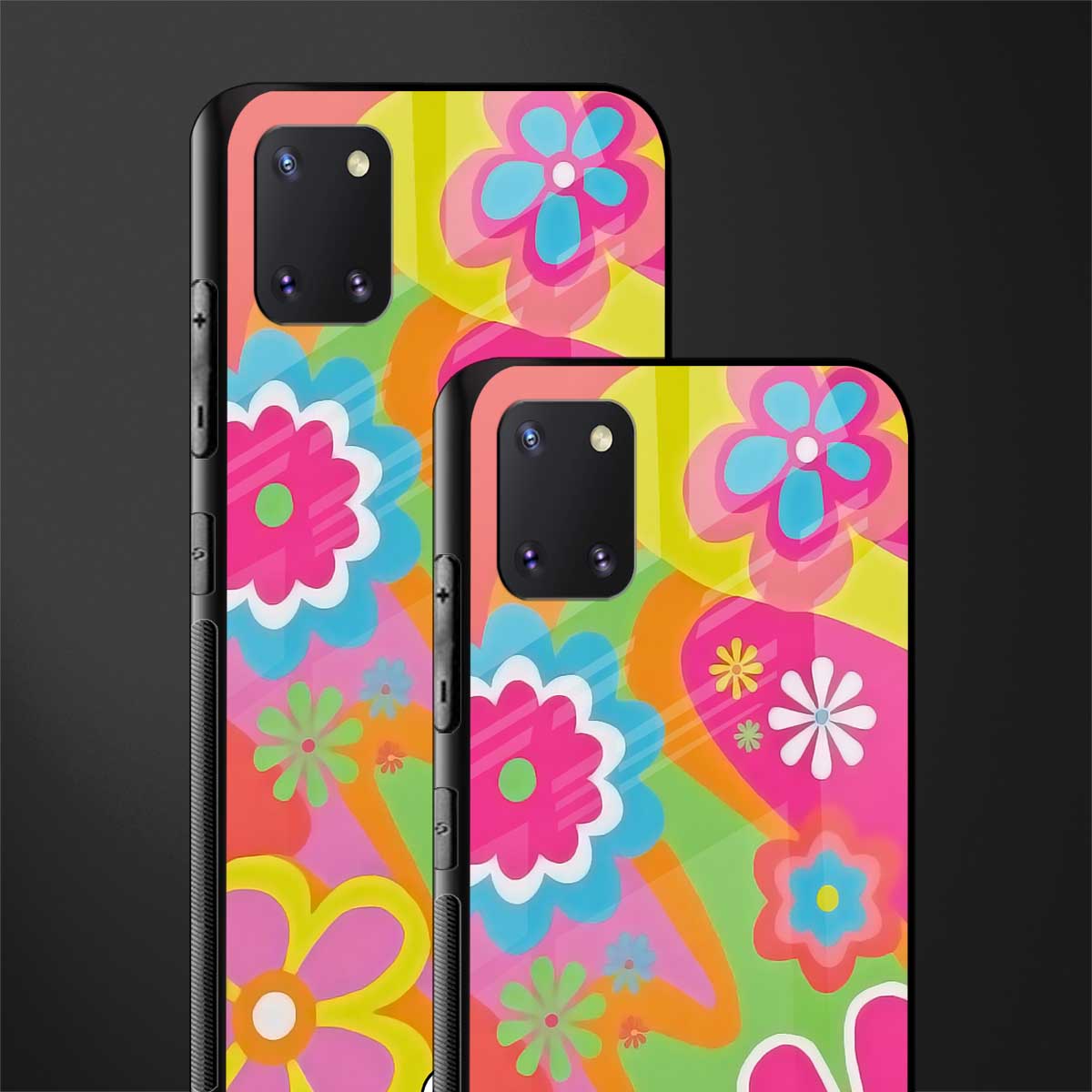 nostalgic wildflower y2k glass case for samsung a81 image-2