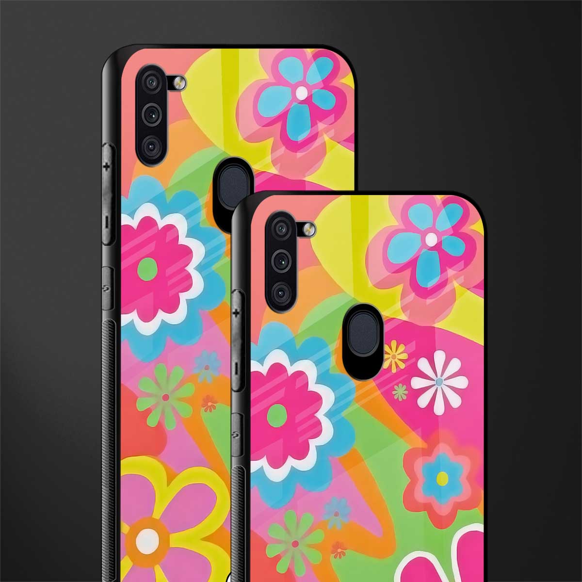 nostalgic wildflower y2k glass case for samsung a11 image-2