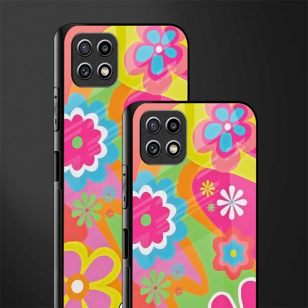 nostalgic wildflower y2k back phone cover | glass case for samsung galaxy f42
