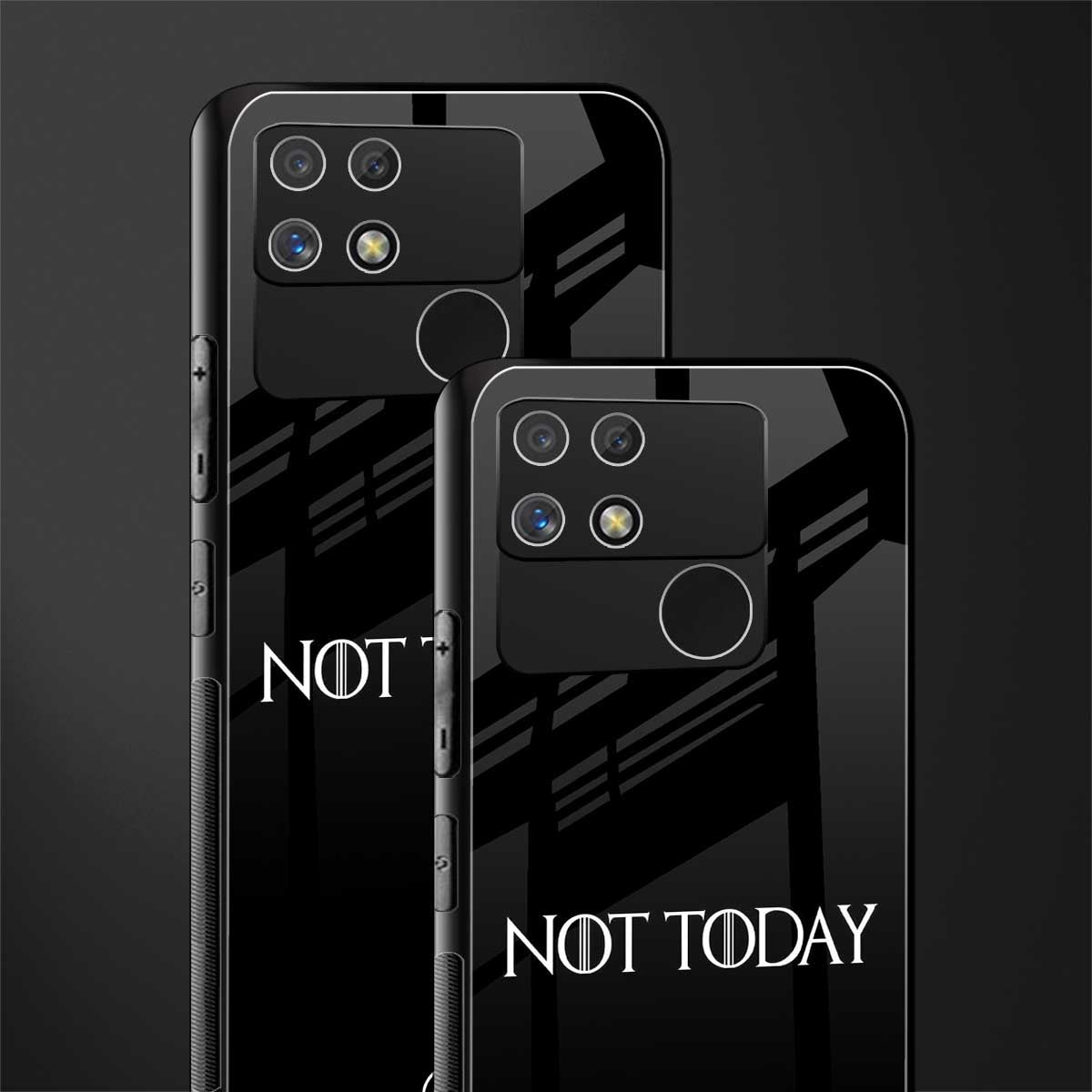 not today back phone cover | glass case for realme narzo 50a