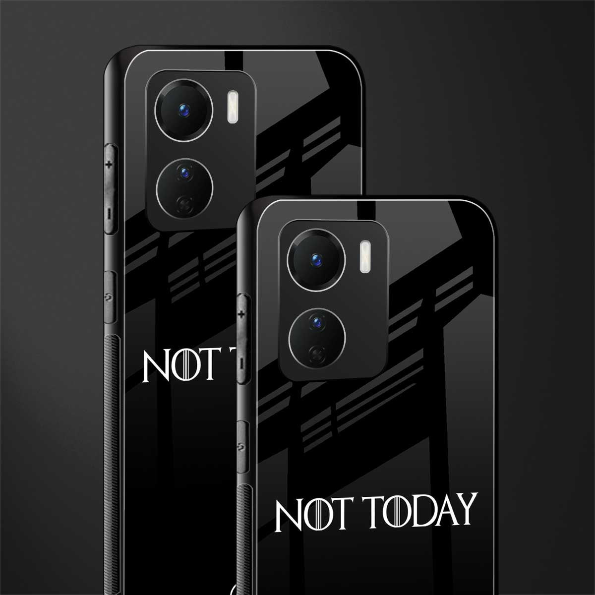 not today back phone cover | glass case for vivo y16