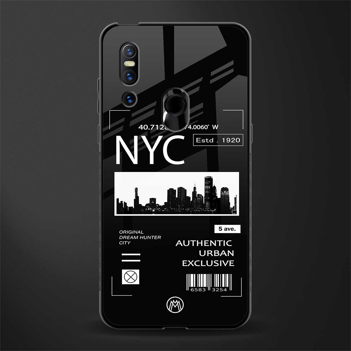 nyc glass case for vivo v15 image