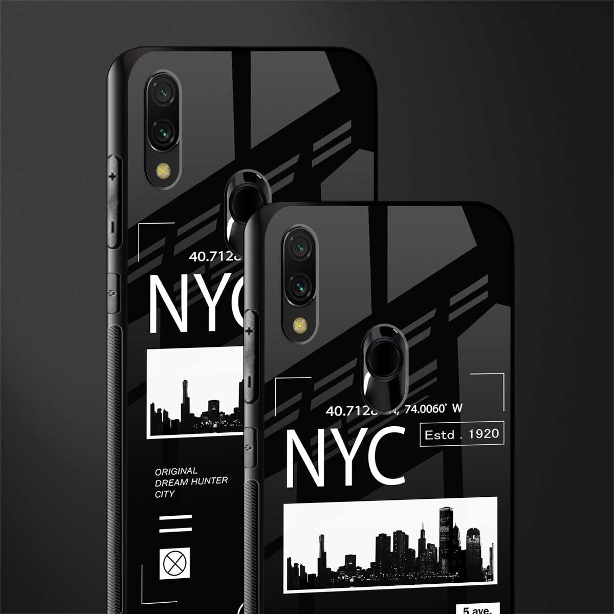 nyc glass case for redmi 7redmi y3 image-2