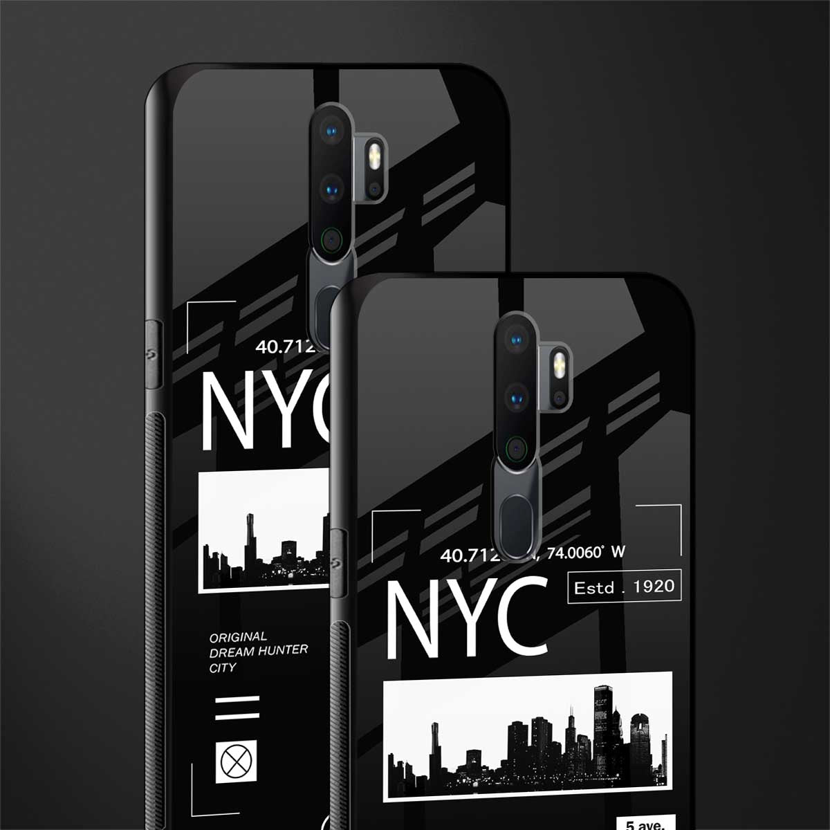 nyc glass case for oppo a5 2020 image-2