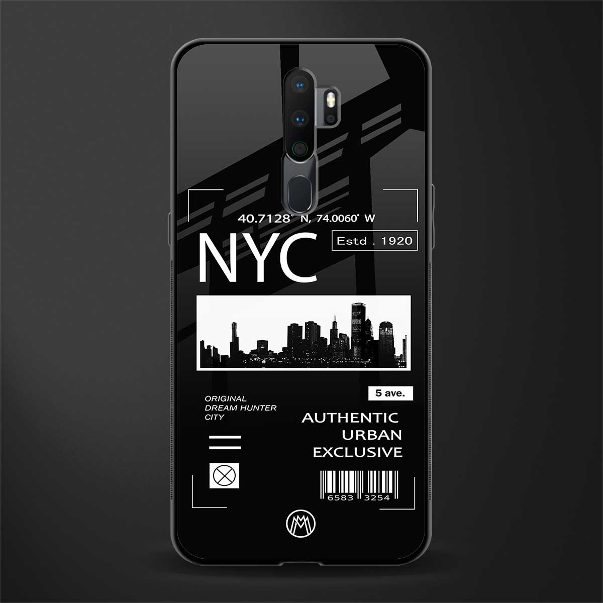 nyc glass case for oppo a5 2020 image