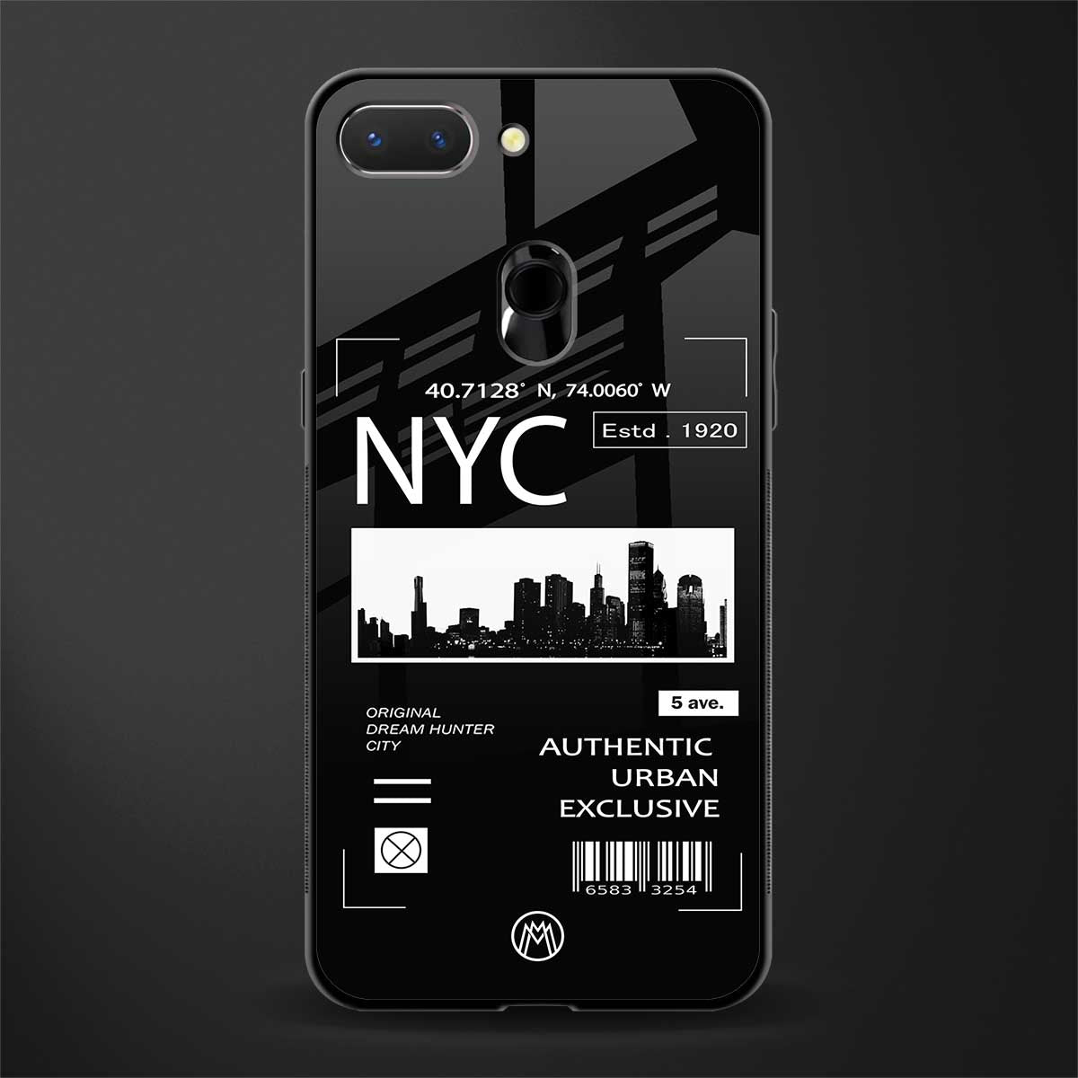 nyc glass case for oppo a5 image
