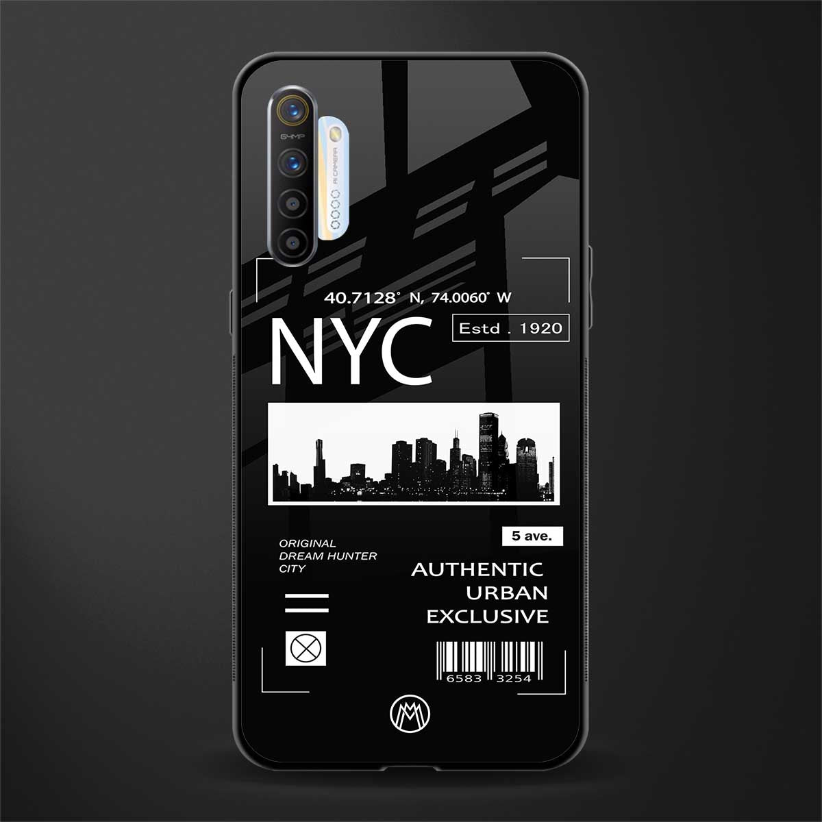 nyc glass case for realme xt image