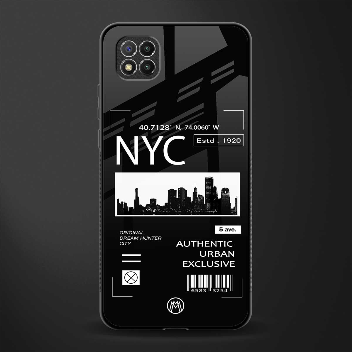 nyc glass case for poco c3 image