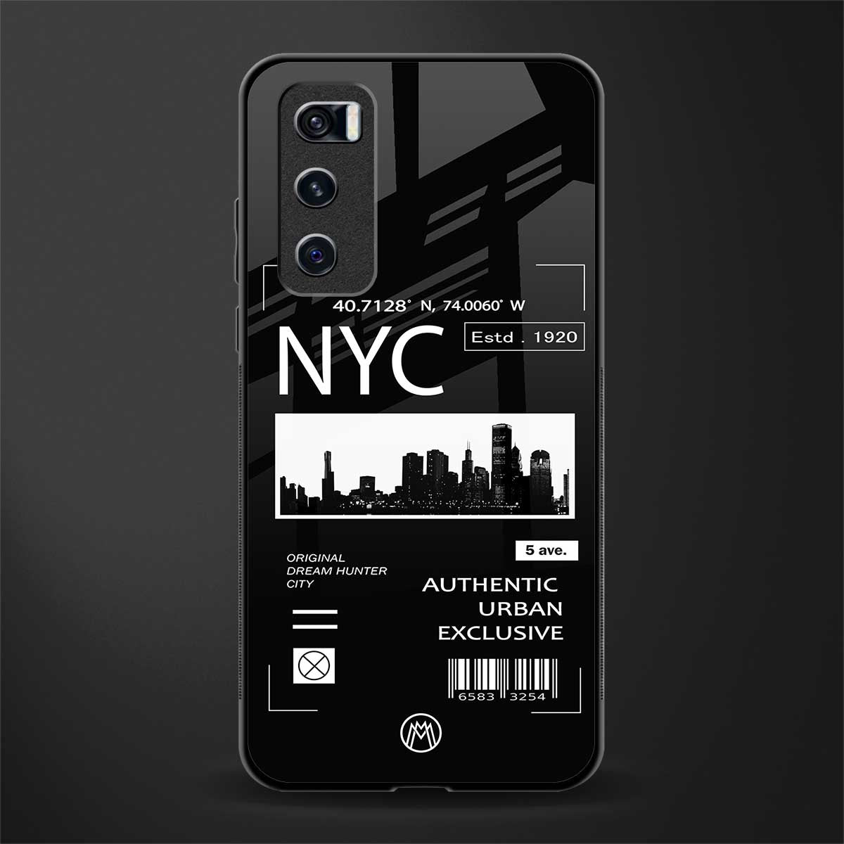nyc glass case for vivo v20 se image