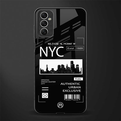 nyc glass case for samsung galaxy m52 5g image