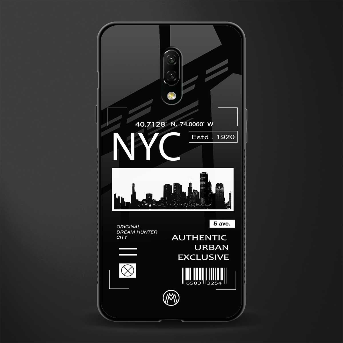 nyc glass case for oneplus 7 image