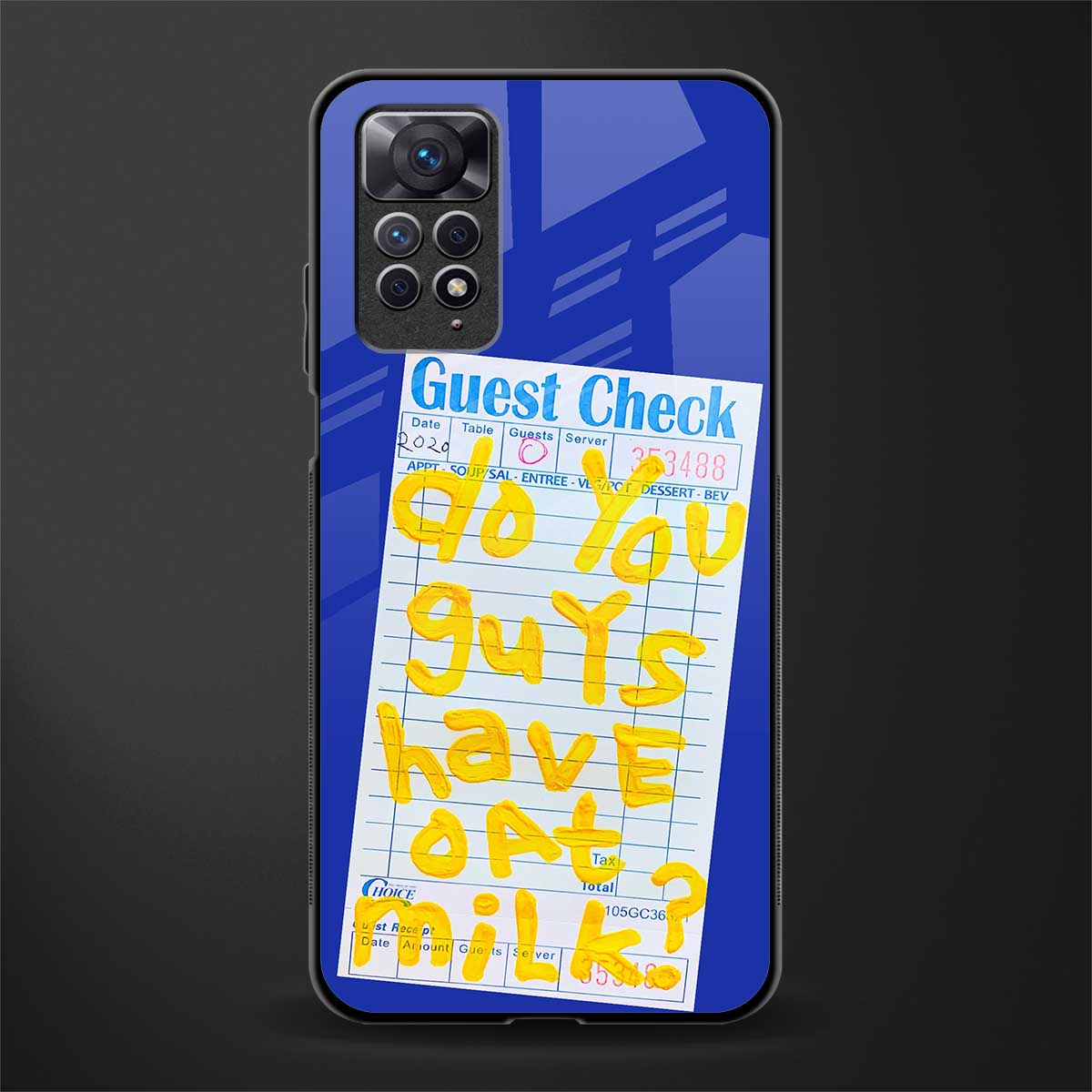 oat milk back phone cover | glass case for redmi note 11 pro plus 4g/5g