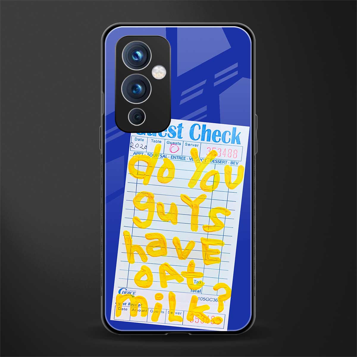 oat milk back phone cover | glass case for oneplus 9