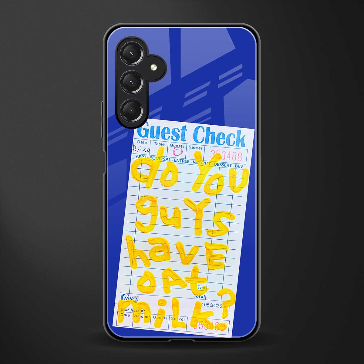 oat milk back phone cover | glass case for samsun galaxy a24 4g