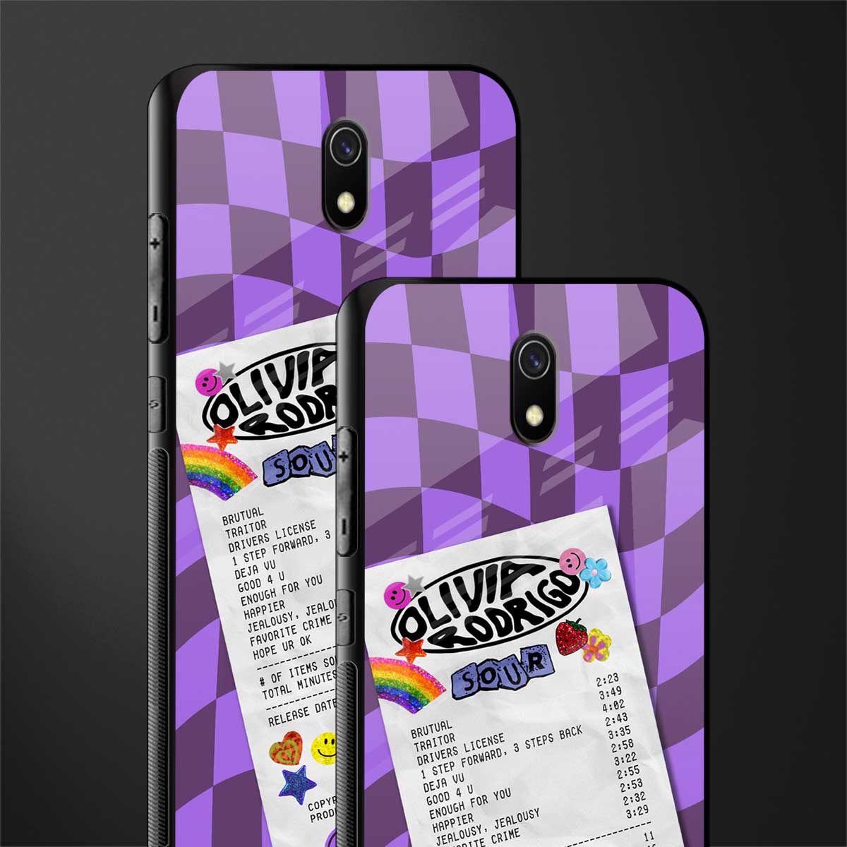olivia rodrigo glass case for redmi 8a image-2