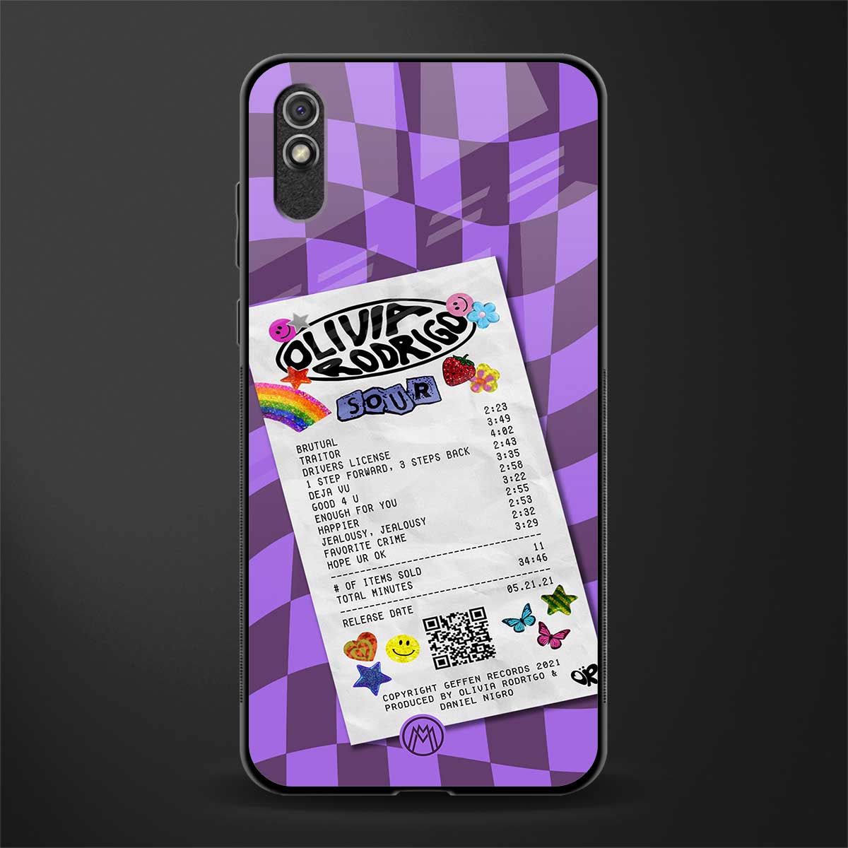 olivia rodrigo glass case for redmi 9i image