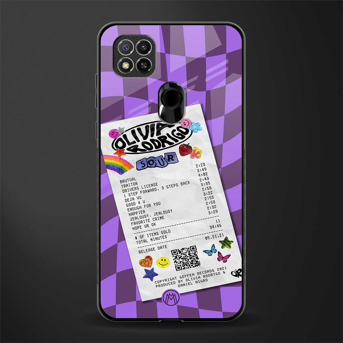 olivia rodrigo glass case for redmi 9 image