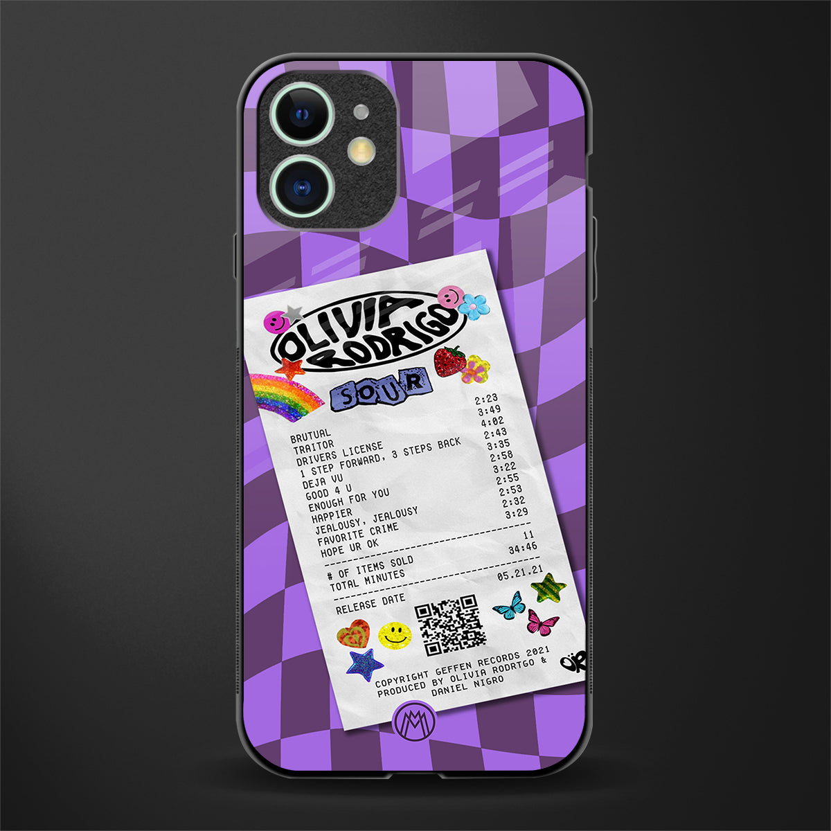 olivia rodrigo glass case for iphone 11 image